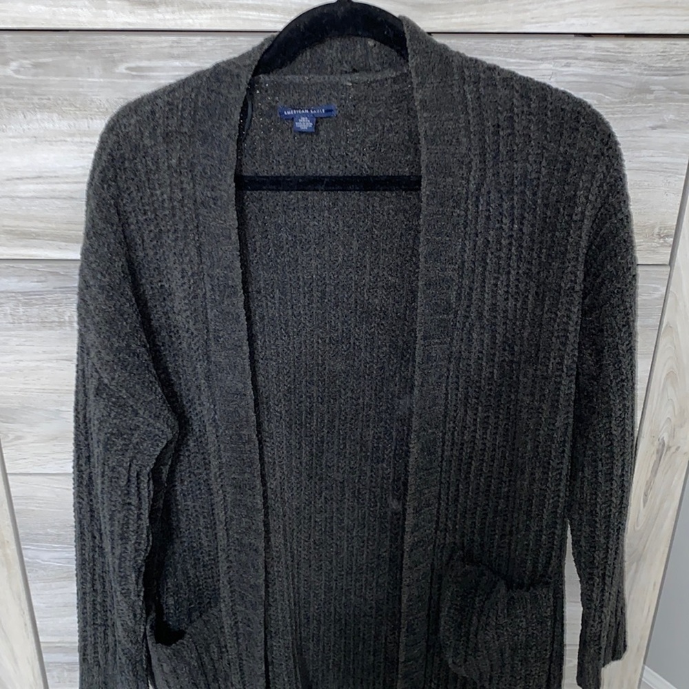 American Eagle Dark Green Knit Cardigan